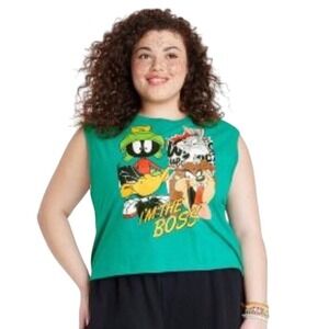 Looney Tunes‎ Womens XL Tank Top Marvin the Martian Bugs Bunny Taz I'm the Boss